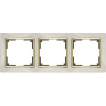 Рамка на 3 поста Werkel Snabb WL03-Frame-03-ivory-GD слоновая кость/золото 4690389083907