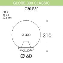 Фонарный столб Fumagalli GLOBE 300 G30.B30.000.VYE27