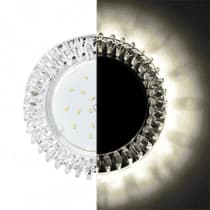 Ecola GX53 H4 LD5361 Glass Круг с прозр. стразами Гребенка с подсветкой/фон зерк./центр.часть хром 52x120 (к+) SK53RCEFB