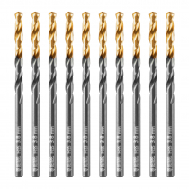 Сверло по металлу, 3,8 мм, HSS-Tin, Golden Tip, 10 шт. Denzel 717208