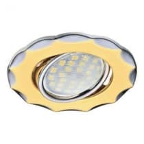 Встраиваемый светильник Ecola MR16 DH07 GU5.3 хром/золото FC1602EFS