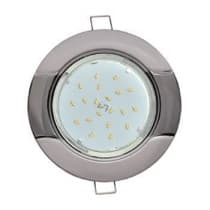 Встраиваемый светильник Ecola GX53 H4 9012 серебро-черный хром SA71H4ECB