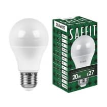 Лампа светодиодная SAFFIT SBA6020, A60 (шар), 20W 230V E27 4000К 55014