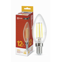 Лампа светодиодная IN HOME LED-СВЕЧА-deco 12Вт 230В Е14 3000К 1350Лм прозрачная 4690612053660
