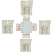 Коннектор для светодиодной ленты RGB Ecola LED Strip Connector жесткий X SC41UXESB