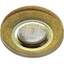 Встраиваемый светильник Ecola MR16 DL1650 GU5.3 Glass золото/золотой блеск FP1650EFF