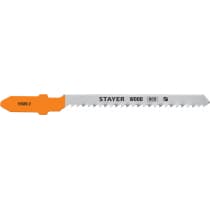 Полотна STAYER, T119BO, для эл/лобзика, HCS, по дереву, ДСП, фигур. рез, T-хвост., шаг 2мм, 50мм, 2шт 15989-2_z02