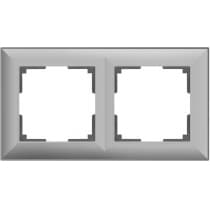 Рамка на 2 поста Werkel Fiore WL14-Frame-02 серебряный 4690389109089