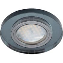 Встраиваемый светильник Ecola MR16 DL1650 GU5.3 Glass черный хром/черный FB1650EFF