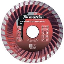 Диск алмазный, отрезной Turbo, 230 х 22,2 мм, сухая резка Matrix Professional 73183