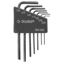 Ключи имбусовые мини ЗУБР 7 шт., Cr-V 27475-H7
