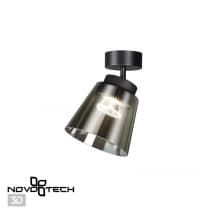Светильник накладной светодиодный IP20 LED 4000K 24W 175-245V ARTIK 358644 OVER NT21 000 корпус черный/плафон дымчатый   NOVOTECH ARTIK 358644