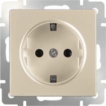 Розетка с заземлением Werkel WL11-SKG-01-IP20 шампань 4690389124556