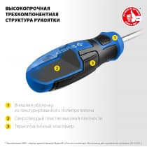 ЗУБР ПРОФЕССИОНАЛ-П2 переставная отвертка SL6 / PH2 25029