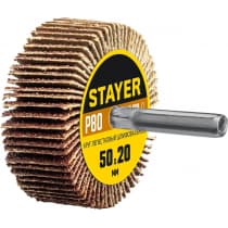 Круг шлифовальный STAYER лепестковый, на шпильке, P80, 50х20 мм 36607-080