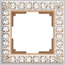 Рамка на 1 пост Werkel Antik WL07-Frame-01 белое золото 4690389099175