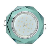Встраиваемый светильник Ecola GX53 H4 5312 Glass хром/изумруд FC538AECH