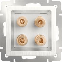 Акустическая розетка Werkel WL13-AUDIOx4 перламутровый рифленый 4690389124273