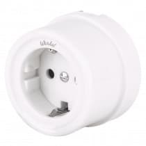 Розетка с заземлением Werkel WL18-03-01 белый Ретро 4690389100635
