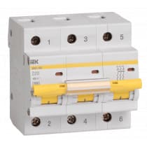 Автоматический выключатель IEK ВА47-100 3Р 20А 10кА характеристика D MVA40-3-020-D