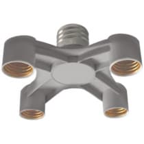 Переходник Ecola base  с цоколя E40 на 4хE27 Широкий Серебряный A8T47SEAY