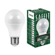 Лампа светодиодная SAFFIT SBA6525, A65 (шар), 25W 230V E27 2700К 55087