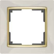 Рамка на 1 пост Werkel Snabb WL03-Frame-01-ivory-GD слоновая кость/золото 4690389083860