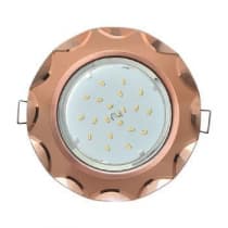 Встраиваемый светильник Ecola GX53 H4 5313 Glass черненая медь/янтарь FA53RCECH