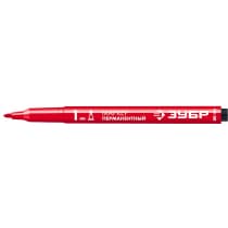 ЗУБР МП-100 красный, 1 мм заостренный перманентный маркер 06320-3