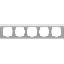 Рамка на 5 постов Werkel Stream WL12-Frame-05 серебряный W0052106