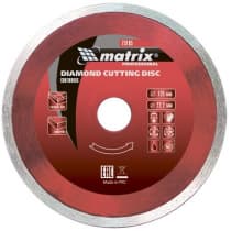 Диск алмазный, отрезной сплошной, 200 х 25,4 мм, мокрая резка Matrix Professional 73190