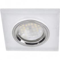 Ecola MR16 DL1651 GU5.3 Glass Стекло Квадрат скошенный край Матовый/Хром 25x90x90 (кd74) FN1651EFF