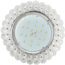 Ecola GX53 H4 5341 Glass Круглый с хрусталиками Матовый /Хром 56x120 (к+) FN53RYECB