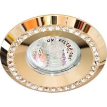 Светильник потолочный встраиваемый FERON DL104-C, декоративный MR16 G5.3, золото 28377