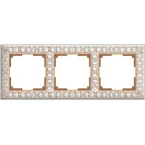 Рамка на 3 поста Werkel Antik WL07-Frame-03 белое золото 4690389099199