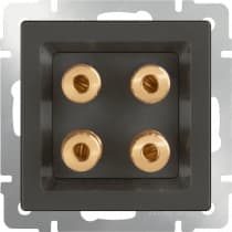 Аккустическая розетка Werkel WL07-AUDIOx4 серо-коричневый 4690389059308
