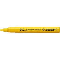 ЗУБР МК-400 желтый, 2-4 мм маркер-краска, круглый наконечник 06325-5