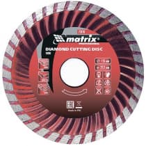 Диск алмазный, отрезной Turbo, 125 х 22,2 мм, сухая резка Matrix Professional 73179