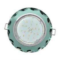 Встраиваемый светильник Ecola GX53 H4 5313 Glass хром/изумруд FC53RCECH