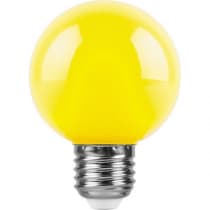 Лампа светодиодная FERON LB-371, G60 (шар), 3W 230V E27 (желтый) 25904