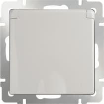 Розетка с заземлением со шторками и крышкой Werkel WL03-SKGSC-01-IP44-ivory слоновая кость 4690389046247