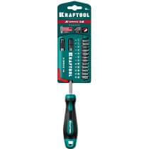 KRAFTOOL X-Drive-14 набор: отвертка-битодержатель с насадками 14 шт 25814