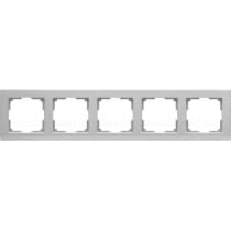 Рамка на 5 постов Werkel Stark WL04-Frame-05 серебряный 4690389063732