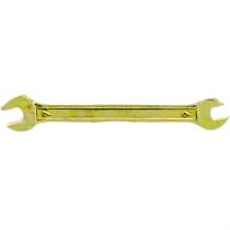 Ключ рожковый, 6 х 7 мм, желтый цинк Сибртех 14301