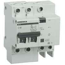 Дифференциальный автоматический выключатель IEK GENERICA АД12 2Р 40А 300мА MAD15-2-040-C-300