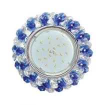 Встраиваемый светильник Ecola GX53 H4 5341 Glass хром/прозрачный/голубой FL53RYECB