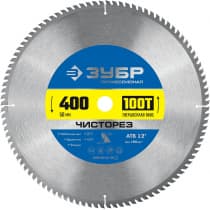 ЗУБР Чисторез 400 x 50мм 100Т, диск пильный по дереву 36905-400-50-100_z01