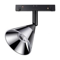 Трековый св-ник для низков.шинопровода IP20 LED 4000K 10W 48V FLUM 358397 SHINO NT20 029 хром/черн