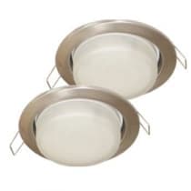 Встраиваемый светильник Ecola GX53 H4 2 pack сатин-хром FS53P2ECB