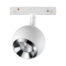 Трековый св-ник для низков.шинопровода IP20 LED 4000K 10W 48V FLUM 358394 SHINO NT20 029 белый/хром